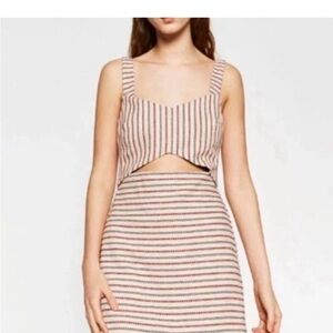 Zara Trafaluc Collection  Striped Boho
Design summer fall casual Romper 
Size: M